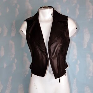 Cropped Leather Vest